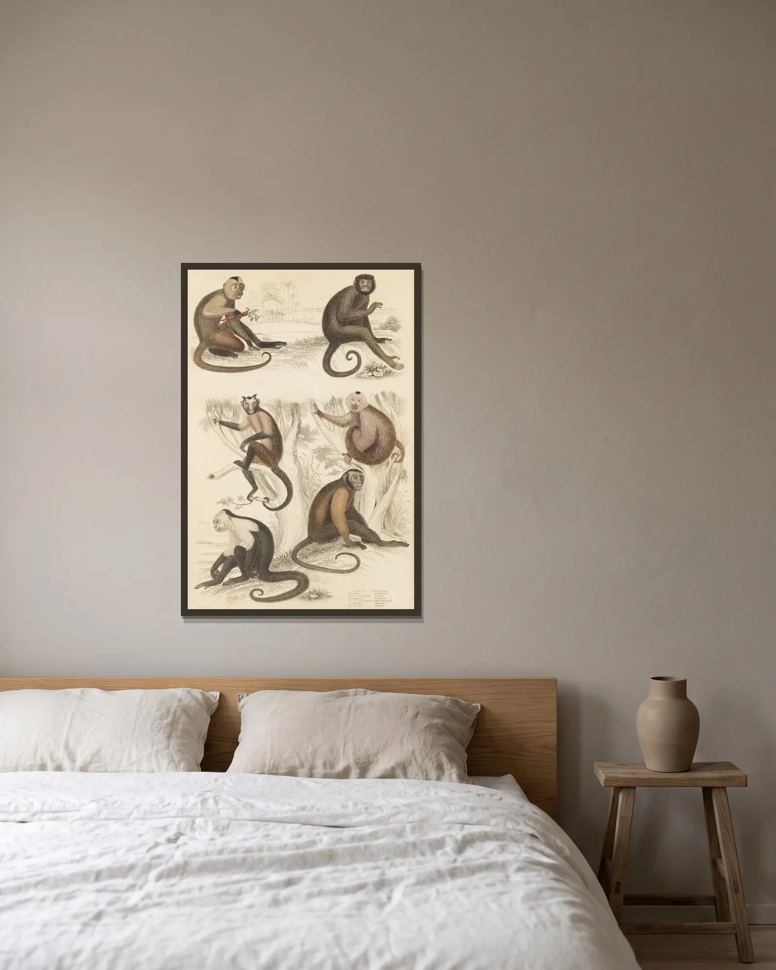 Weepers av William MacGillivray inramad på en vägg
