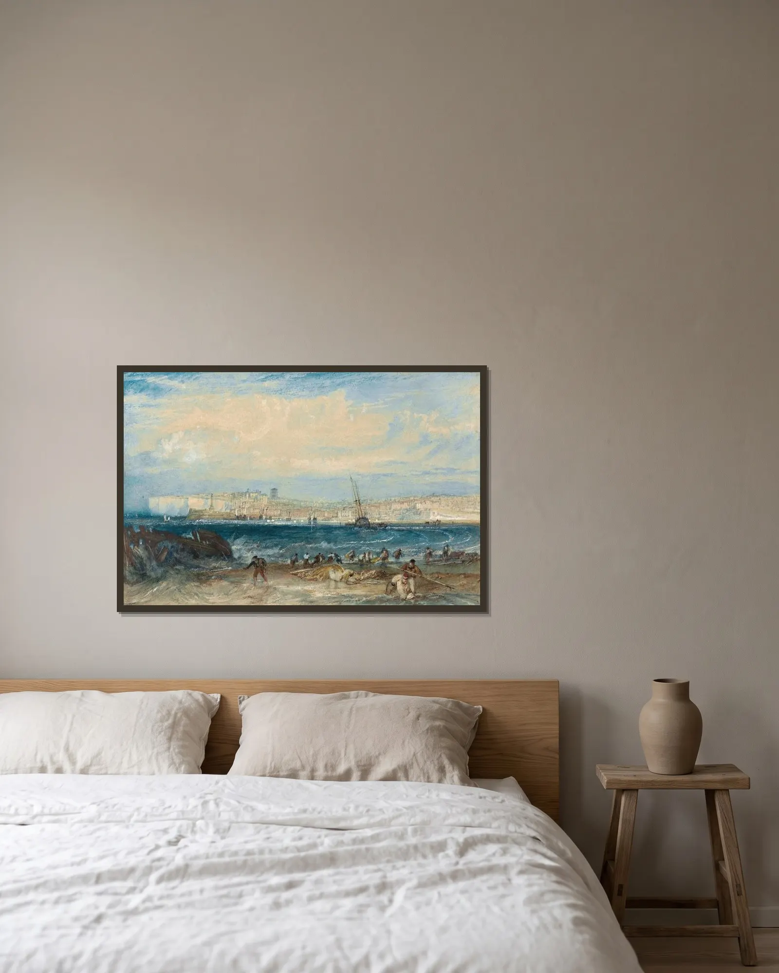 Margate av Joseph Mallord William Turner inramad på en vägg