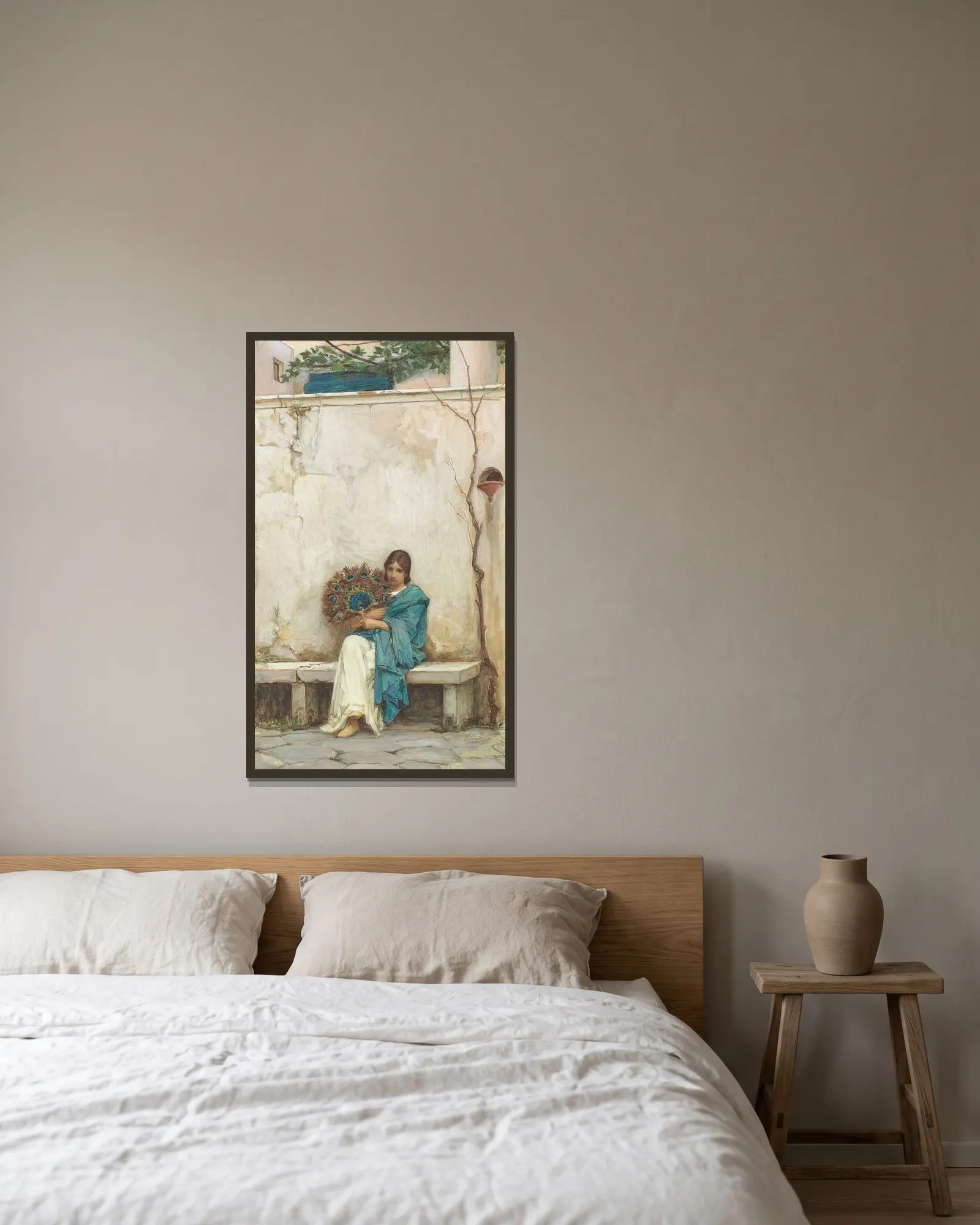 Day Dreams av John William Waterhouse inramad på en vägg