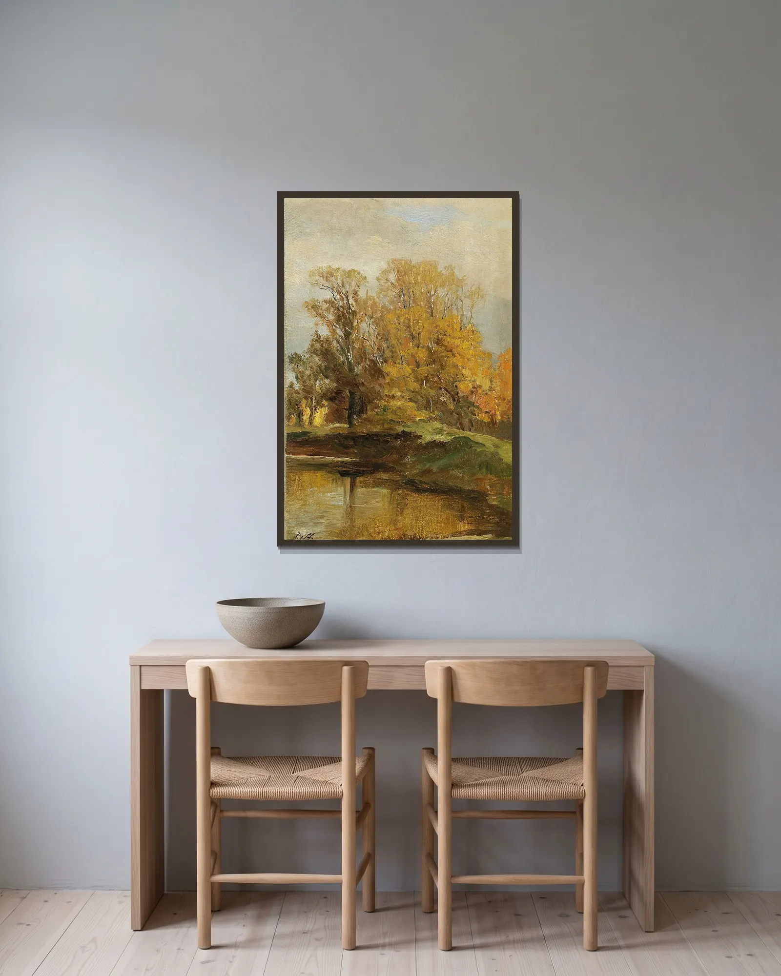Landscape Study av Olga Wisinger-Florian inramad på en vägg