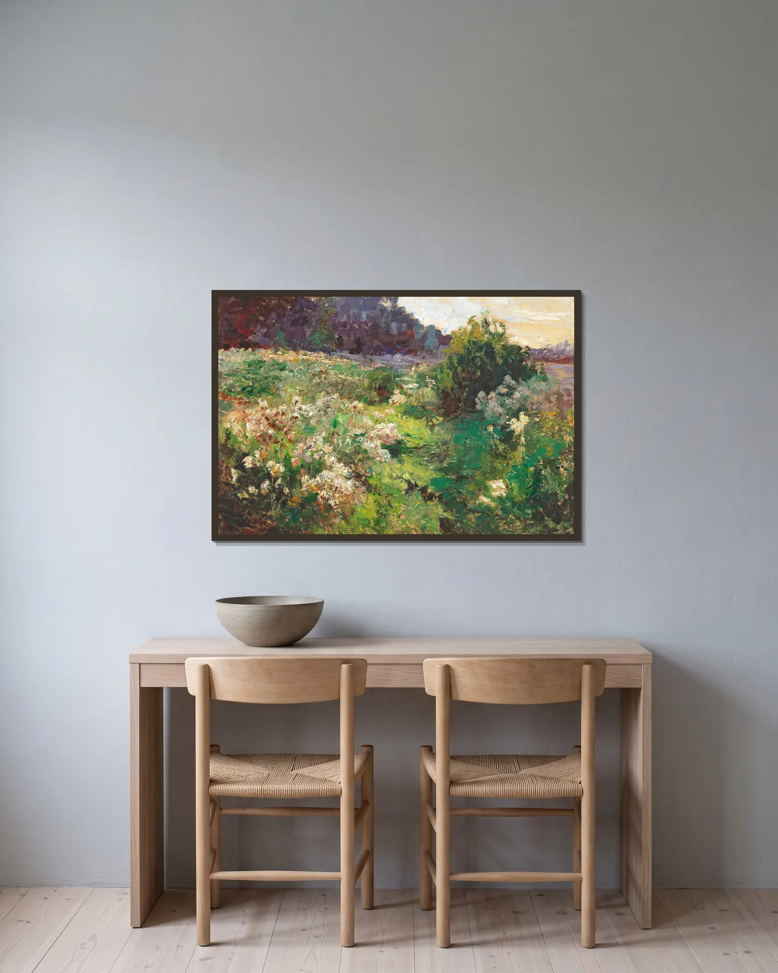 Meadow av Olga Wisinger-Florian inramad på en vägg