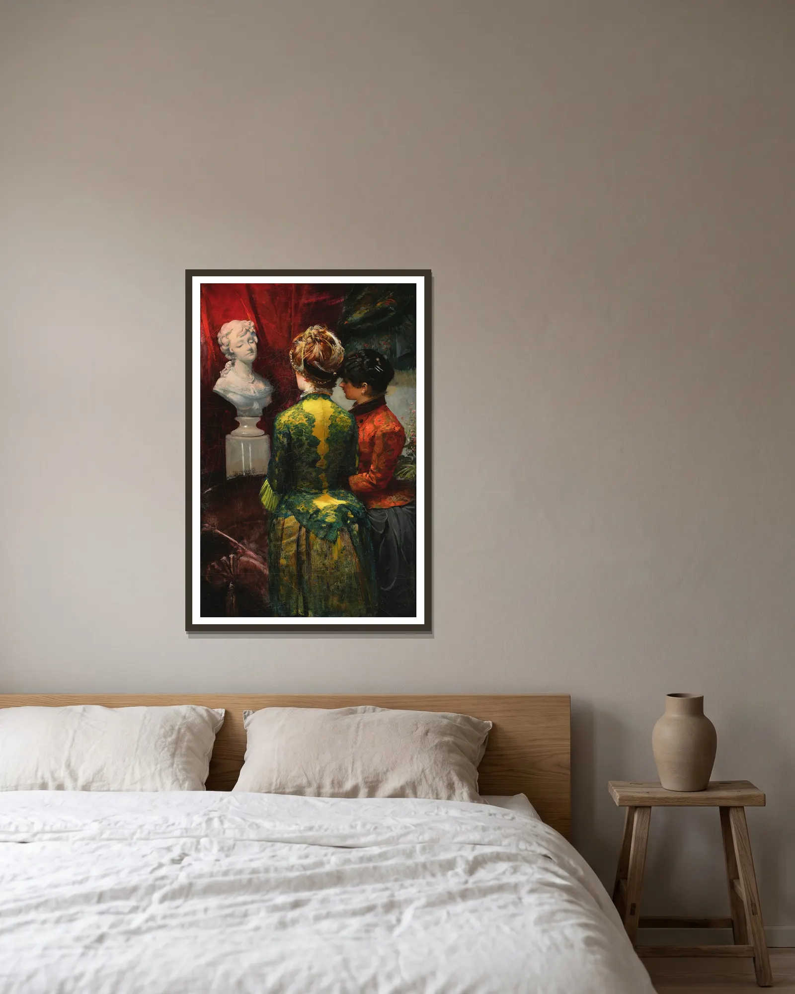In a boudoir av Leon Wyczółkowski inramad på en vägg