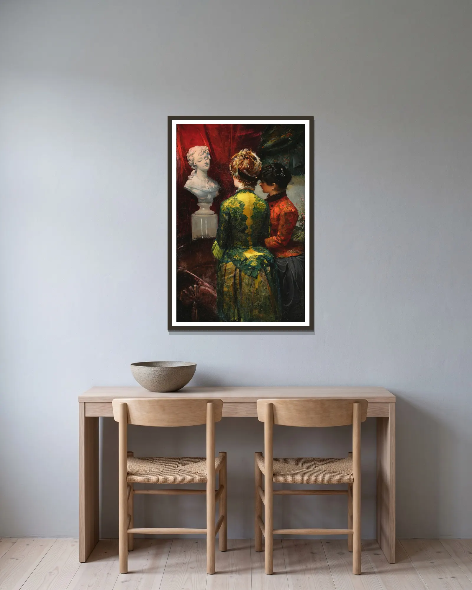 In a boudoir av Leon Wyczółkowski inramad på en vägg