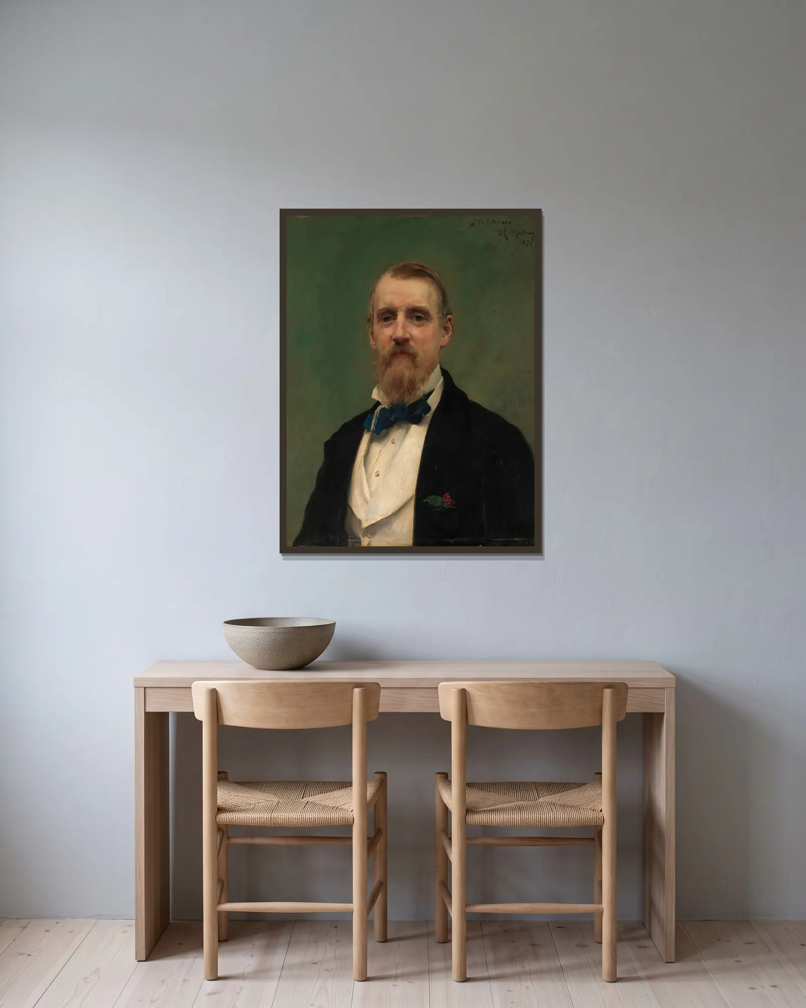 Samuel P. Avery (1822–1904) av Raimundo de Madrazo y Garreta inramad på en vägg