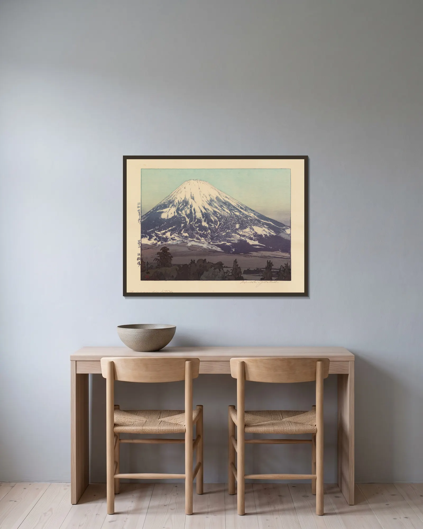 Fujiyama from Gotemba av Yoshida Hiroshi inramad på en vägg