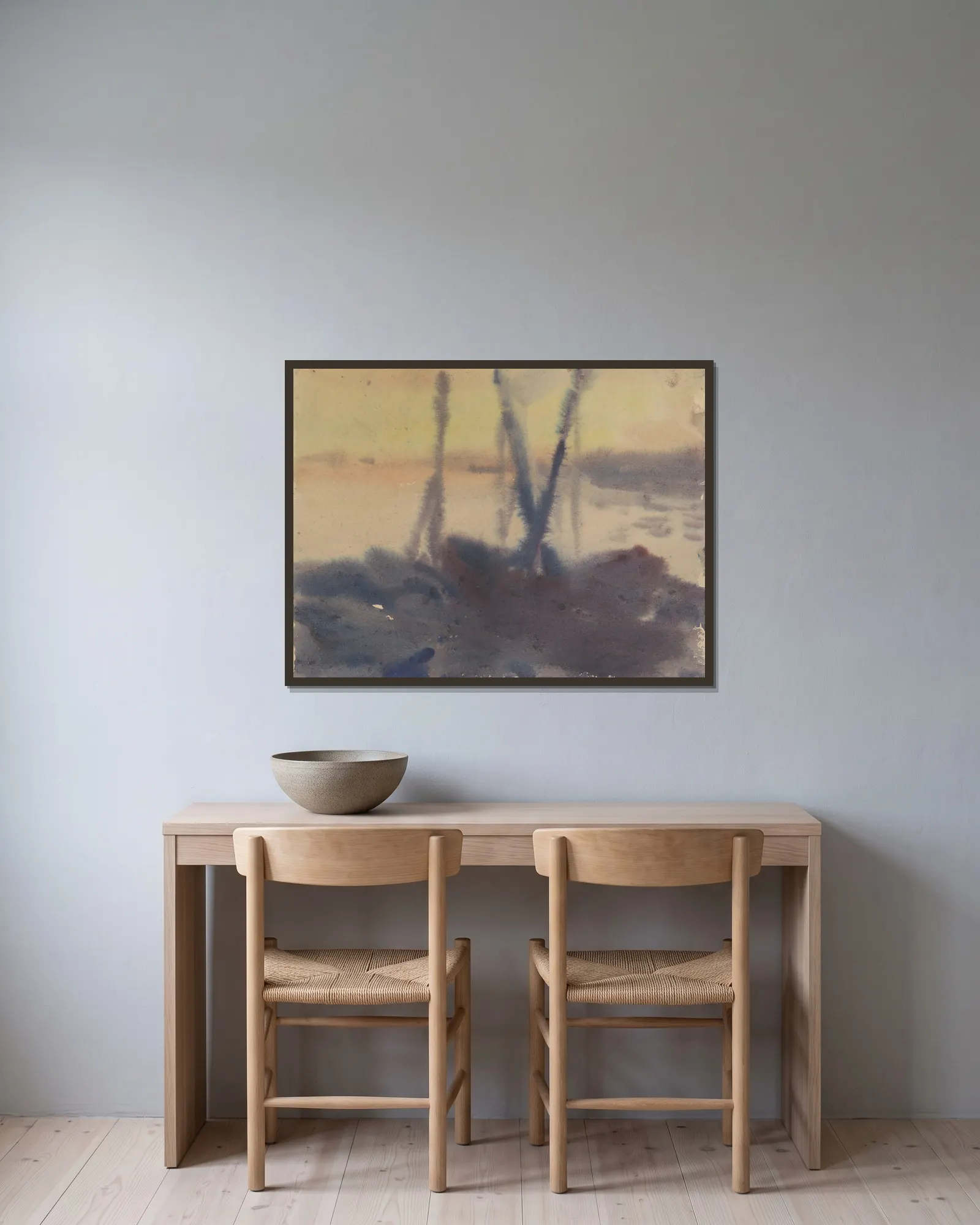 Boats av Zolo Palugyay inramad på en vägg