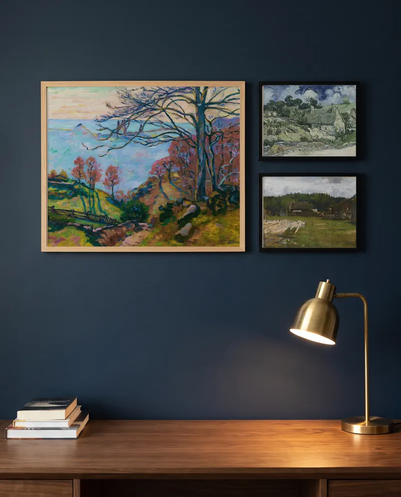 Bilderwand mit Waldlichtung bei Tschugujew, Ukraine