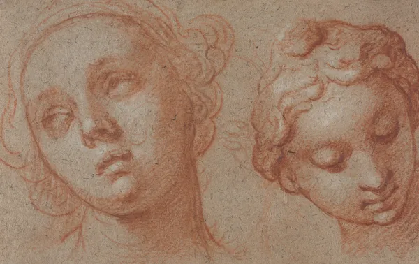 Two Female Heads av Abraham Bloemaert