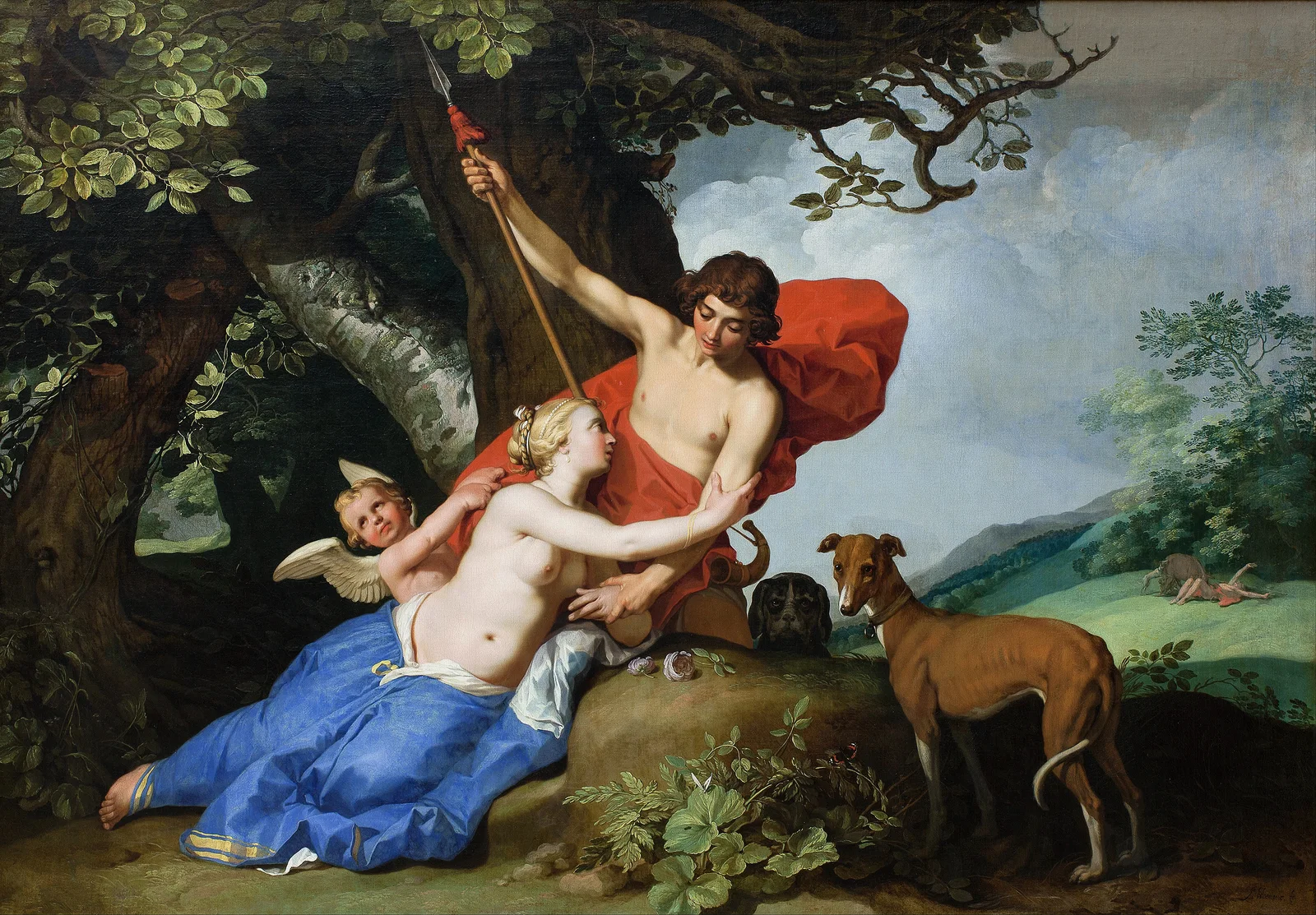 Venus and Adonis, 1632 av Abraham Bloemaert