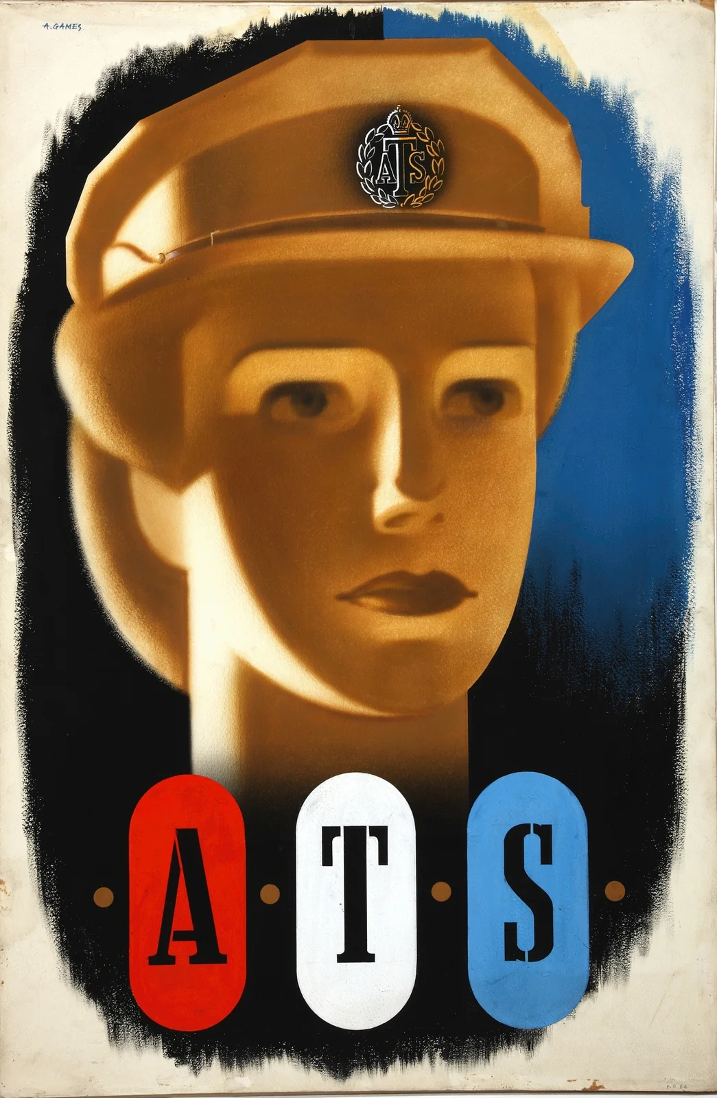 Forces Recruitment ATS (girl’s head) av Abram Games