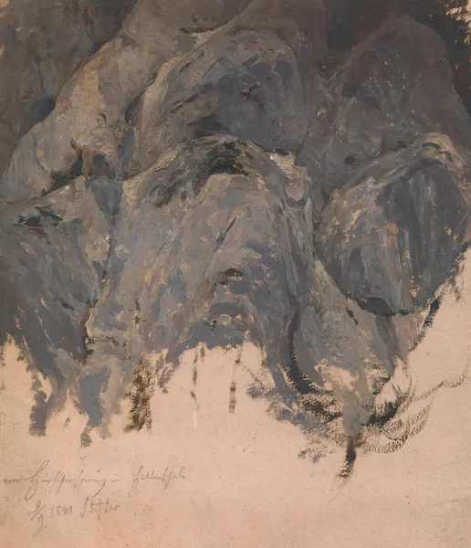 Felsstudie (Hirschensprung im Höllental), 1840 – nr 1 av Adalbert Stifter
