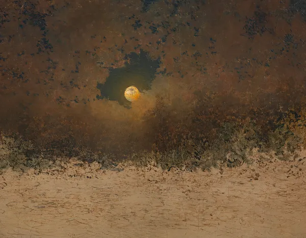 Mondlandschaft mit bewölktem Himmel av Adalbert Stifter