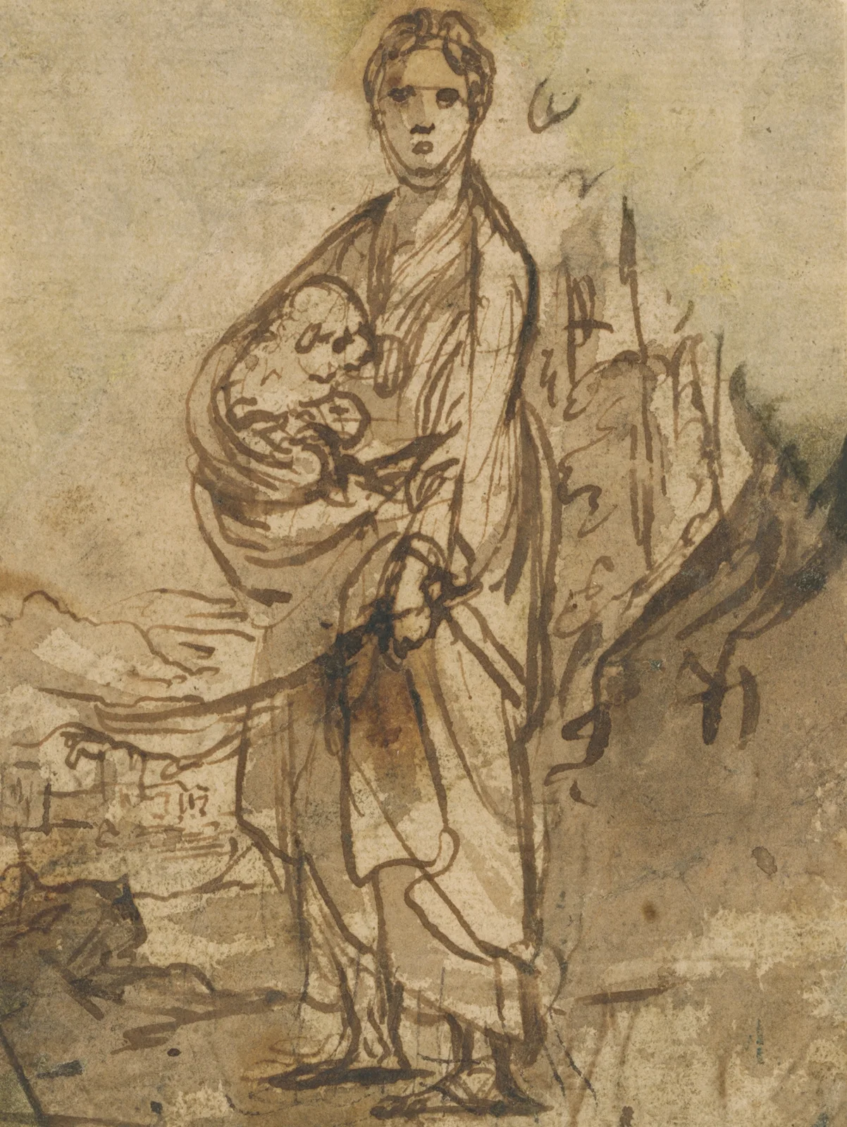 Saint Agnes av Adam Elsheimer