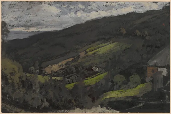 View of Przesieka av Adolf Dressler