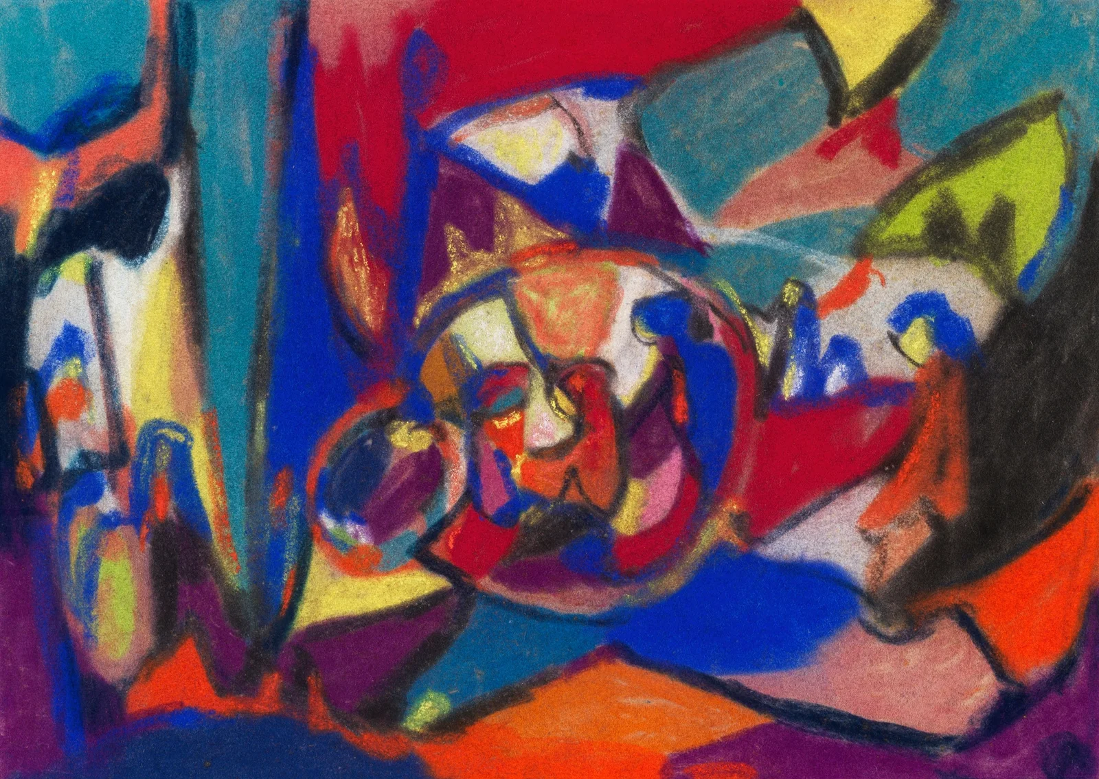 Komposition (Anbetung) (c1930) av Adolf Hölzel