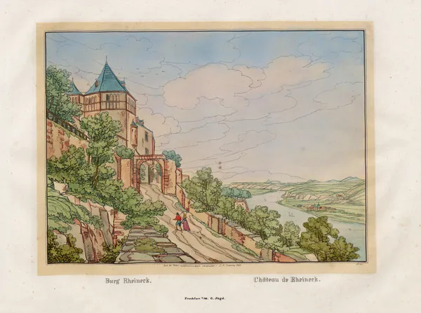 Château de Rheineck av Johann Adolf Lasinsky