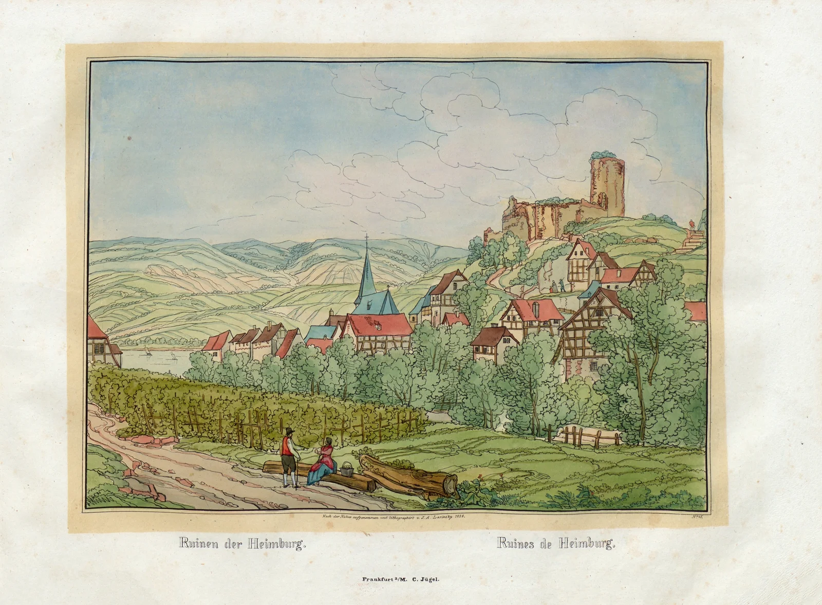 Ruines de Heimburg av Johann Adolf Lasinsky
