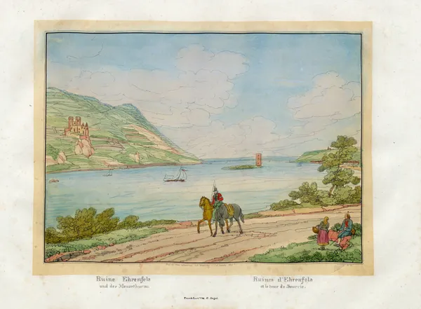 Ruines d’Ehrenfels et le tour de Sourris av Johann Adolf Lasinsky
