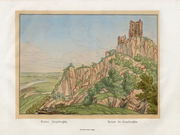 Ruines du Drachenfels av Johann Adolf Lasinsky