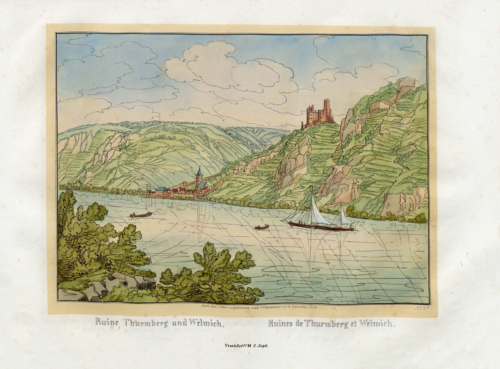 Ruines Thurmberg et Welmich av Johann Adolf Lasinsky