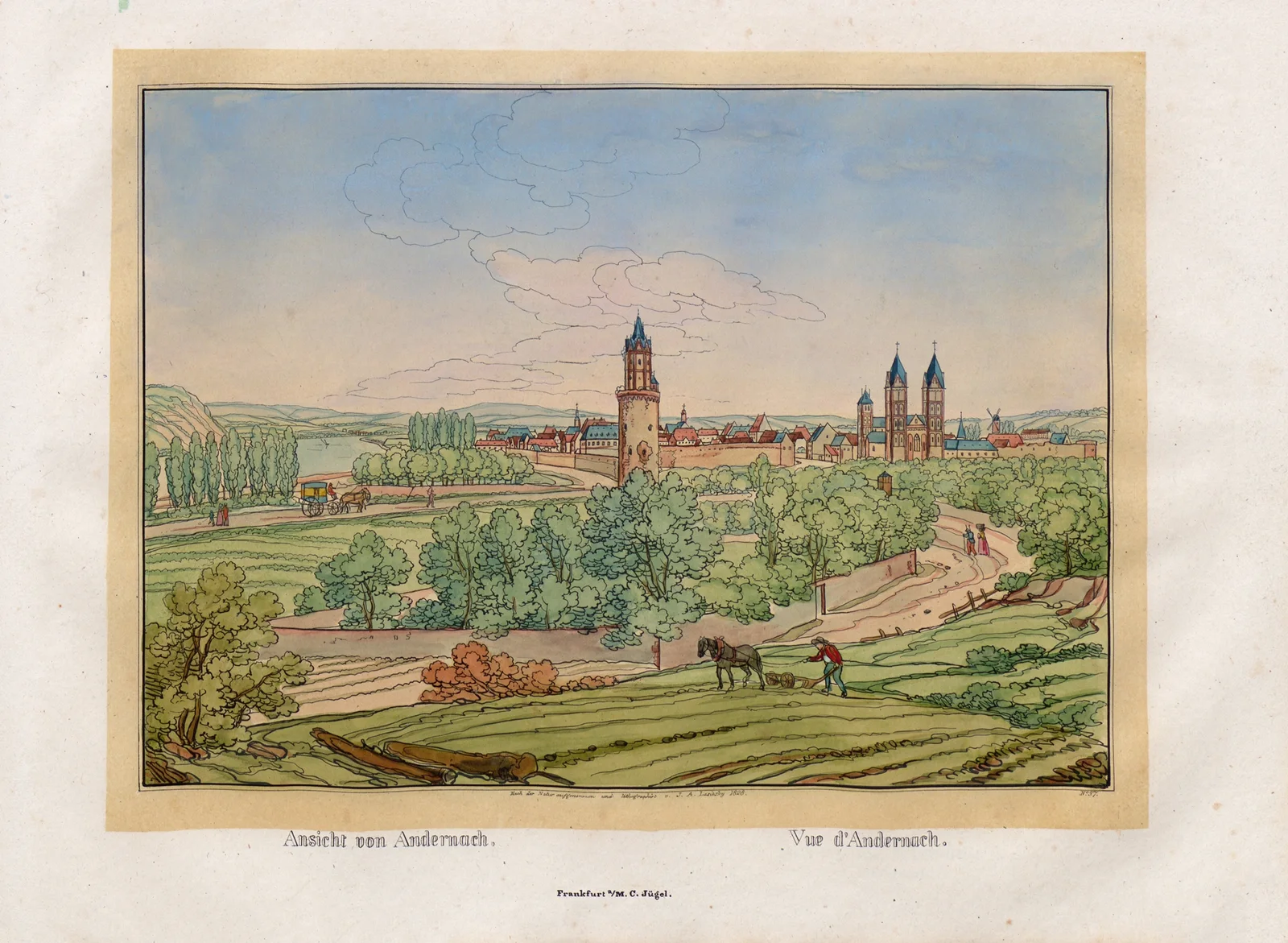 Vue d’Andernach av Johann Adolf Lasinsky