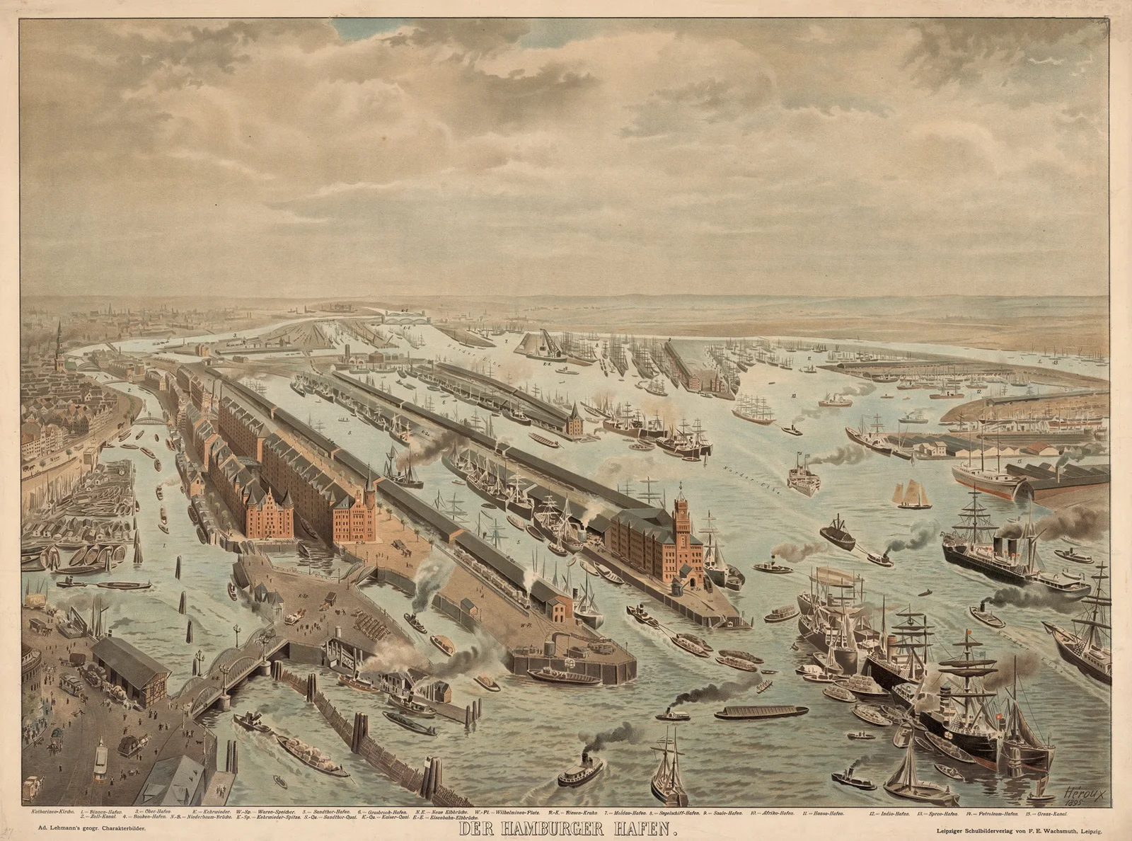 Der Hamburger Hafen av Adolf Lehmann