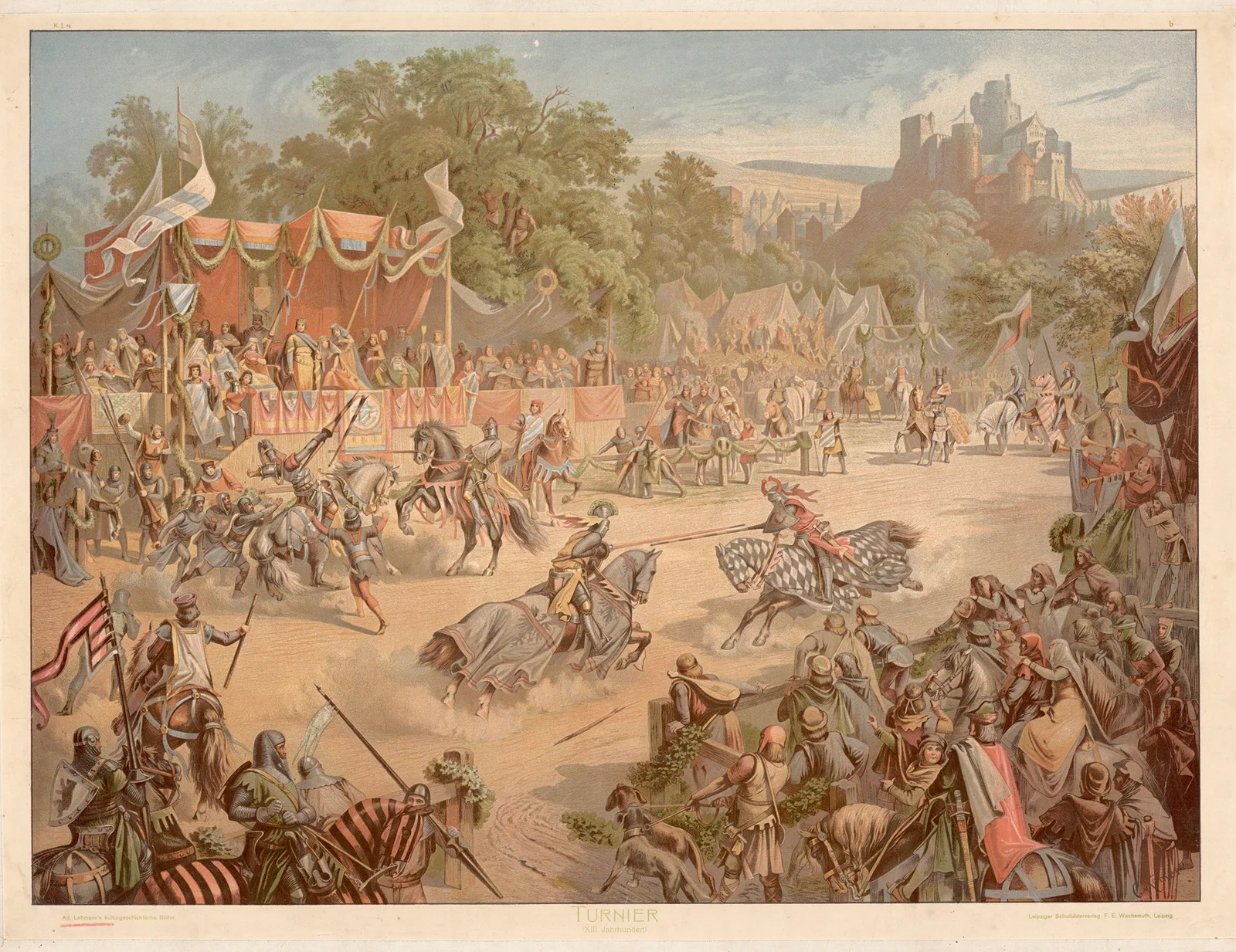 Tournament, 13th century av Adolf Lehmann