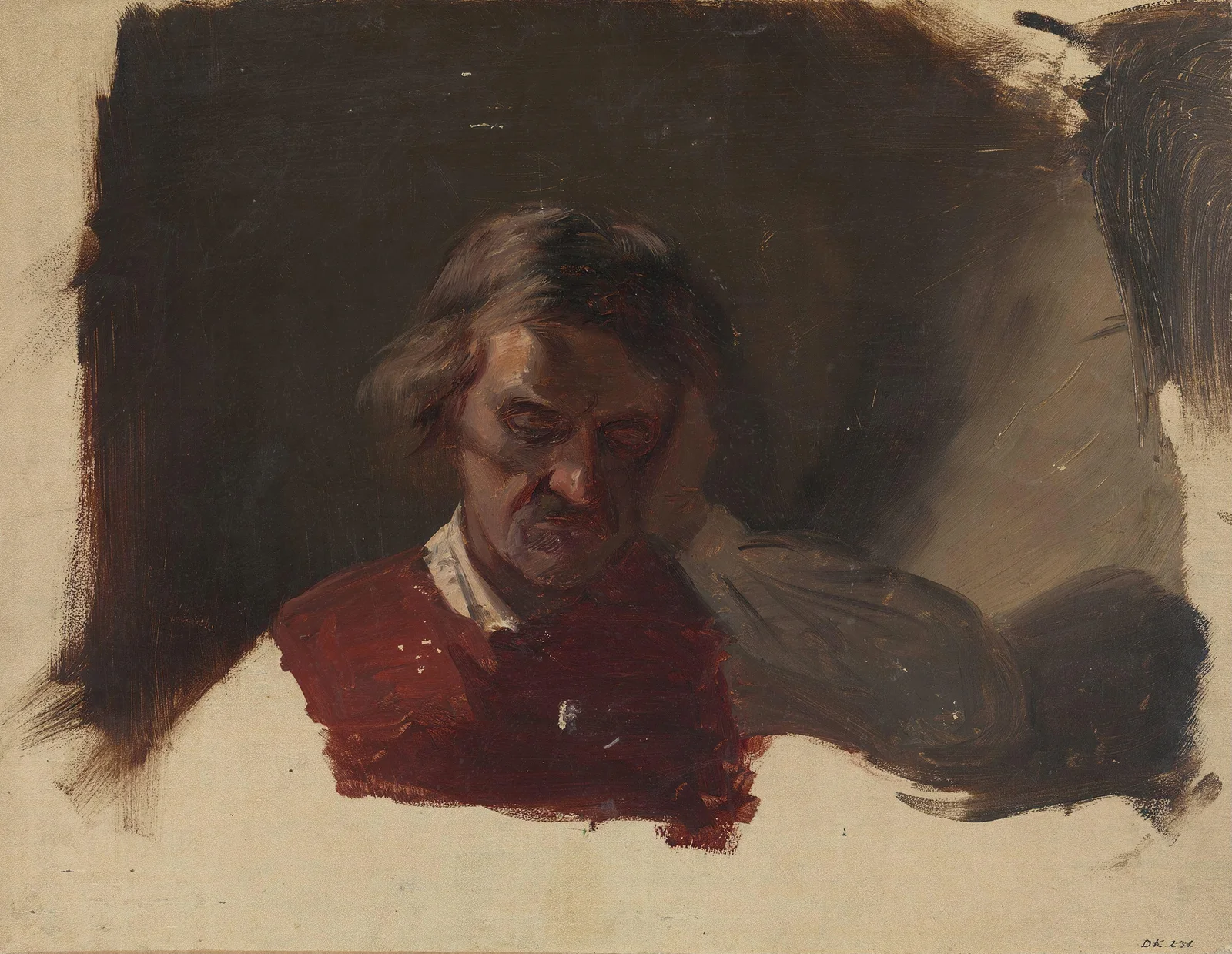 Farmer. Study for Low Church Devotion av Adolph Tidemand