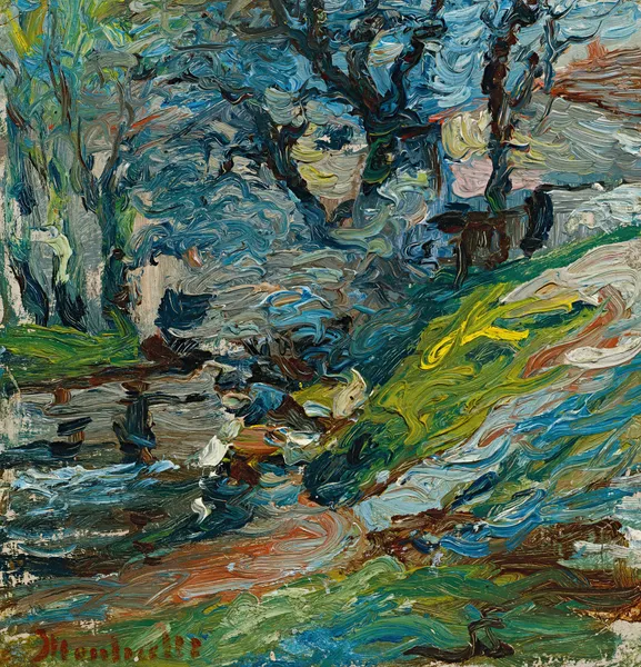 Au Bord De La Rivière, Marseilles av Adolphe Monticelli