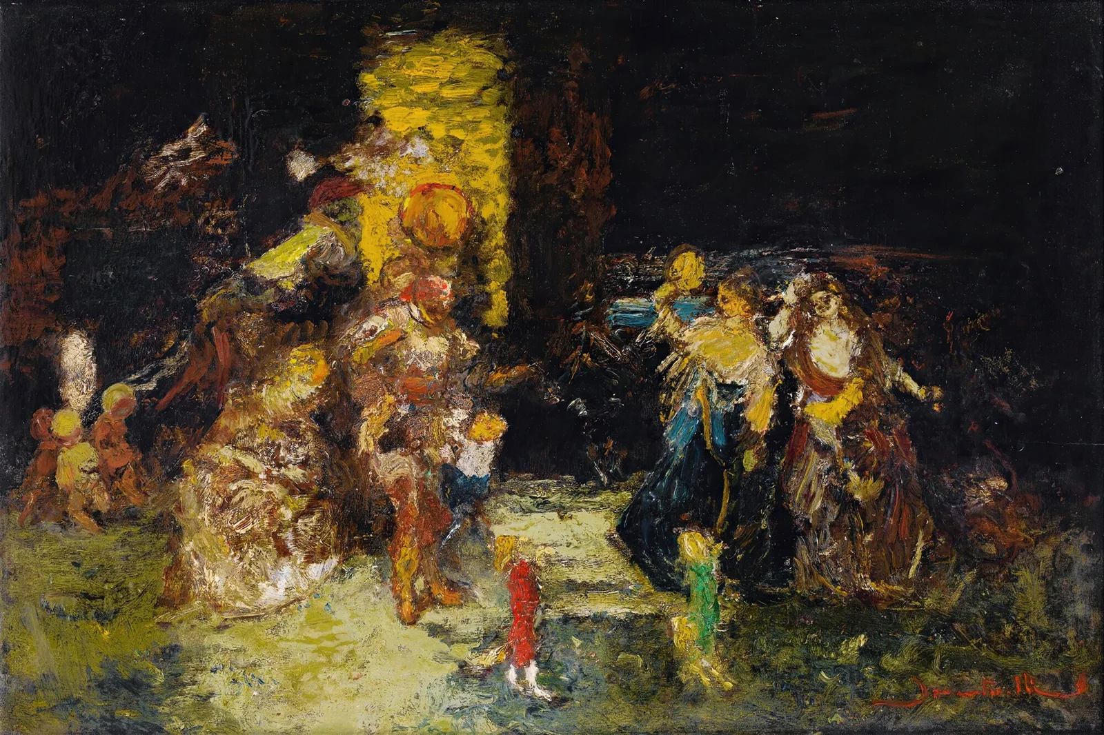 The Meet av Adolphe Monticelli