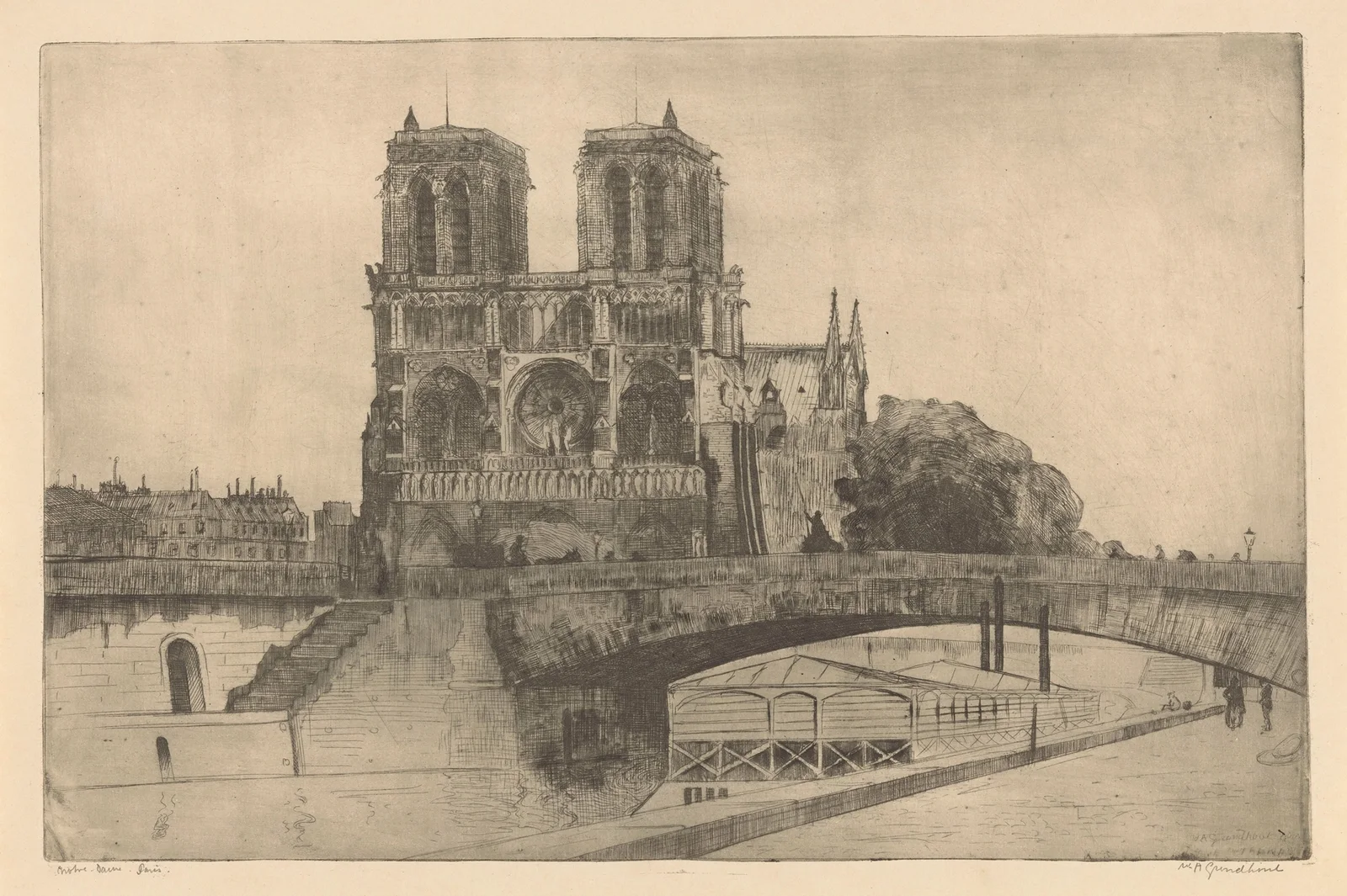 Notre-Dame, Paris av Willem Adrianus Grondhout