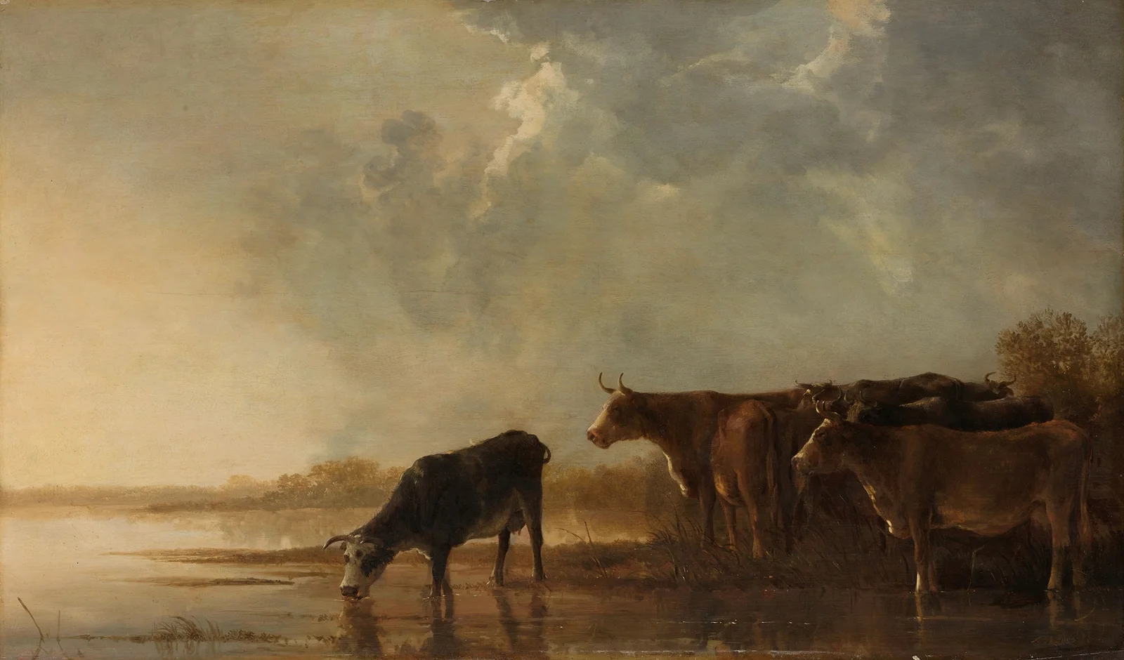 River Landscape with Cows av Aelbert Cuyp
