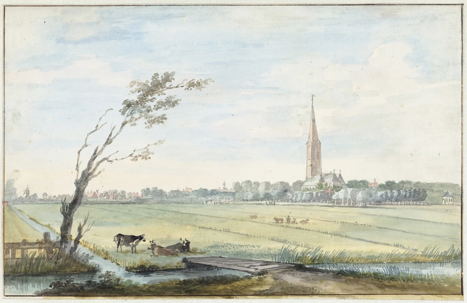 Het dorp ‘s-Gravezande av Aert Schouman