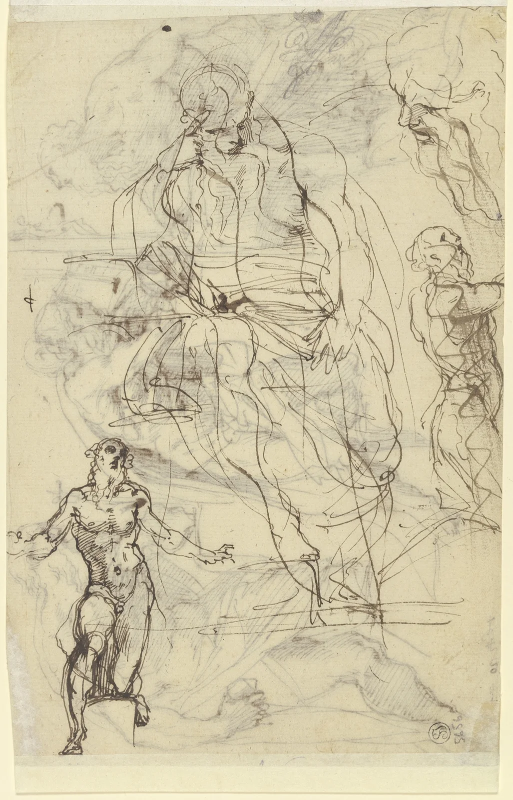 Studien zu einem Heiligen Hieronymus, 1602 – nr 1 av Agostino Carracci