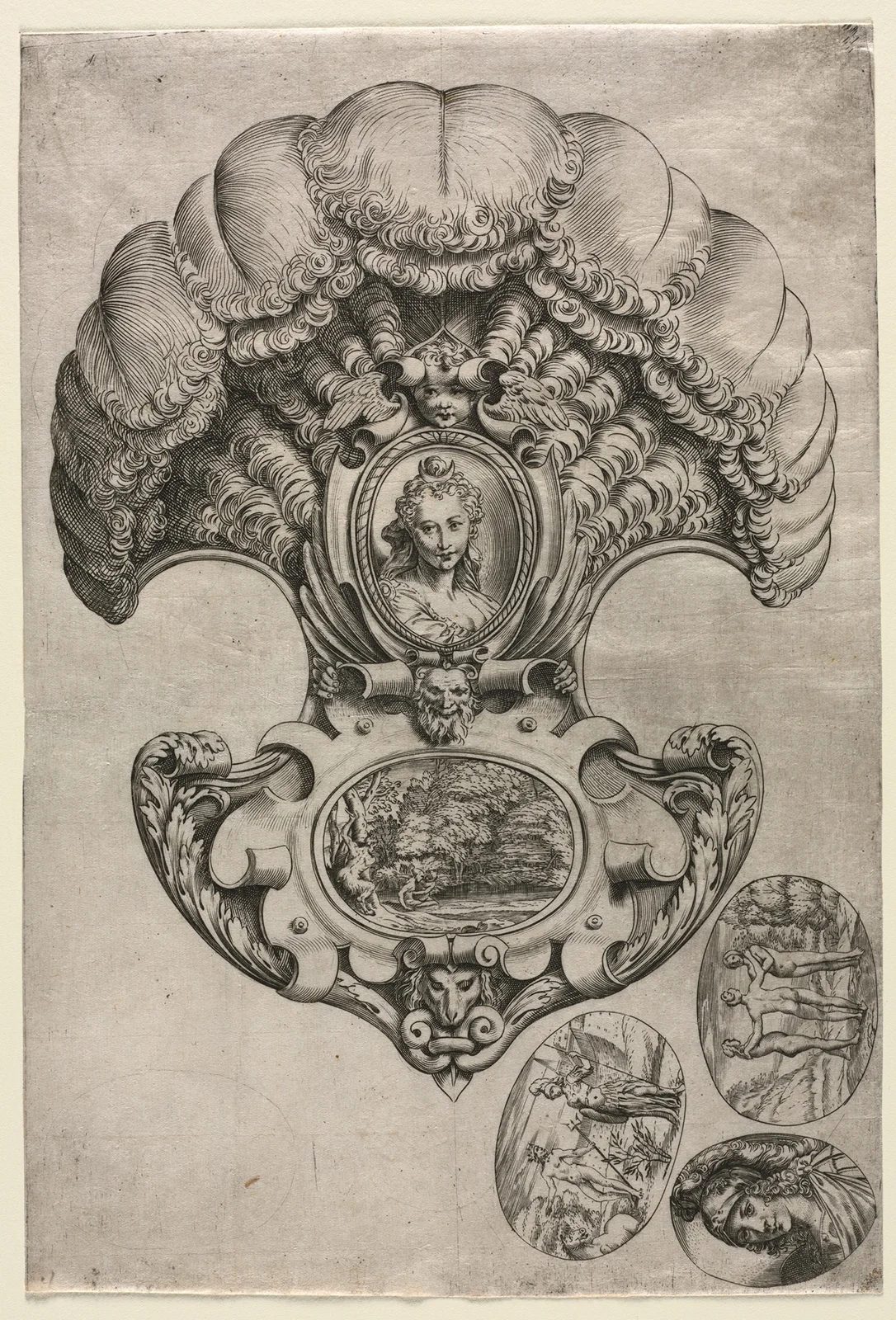 The Fan (L’Eventail) av Agostino Carracci