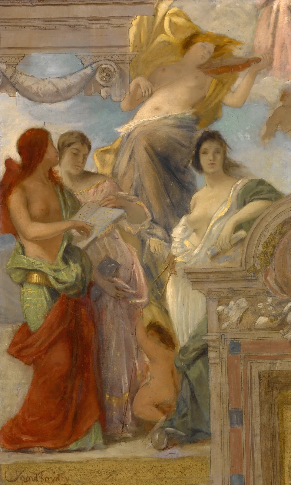 Study for an Architectural Decoration av Paul-Jacques-Aimé Baudry