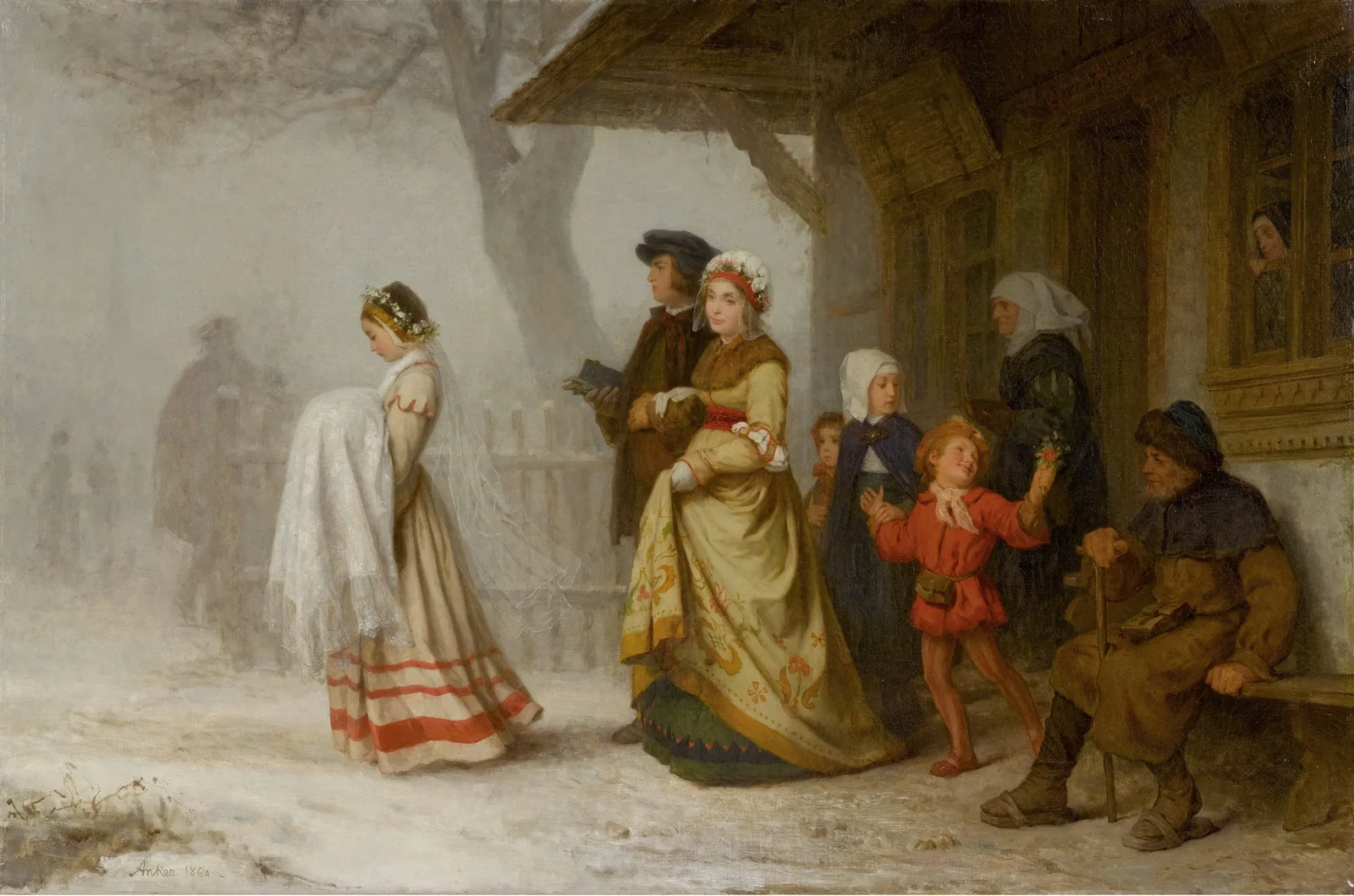 Die Taufe av Albert Anker