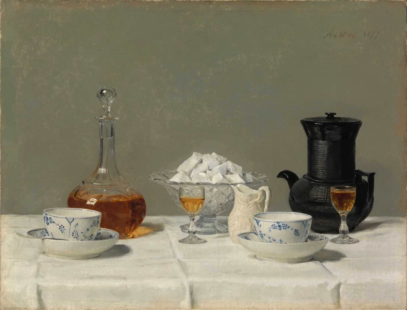 Still life with coffee av Albert Anker