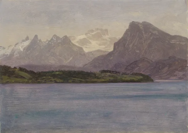 Alaskan Coast Range av Albert Bierstadt