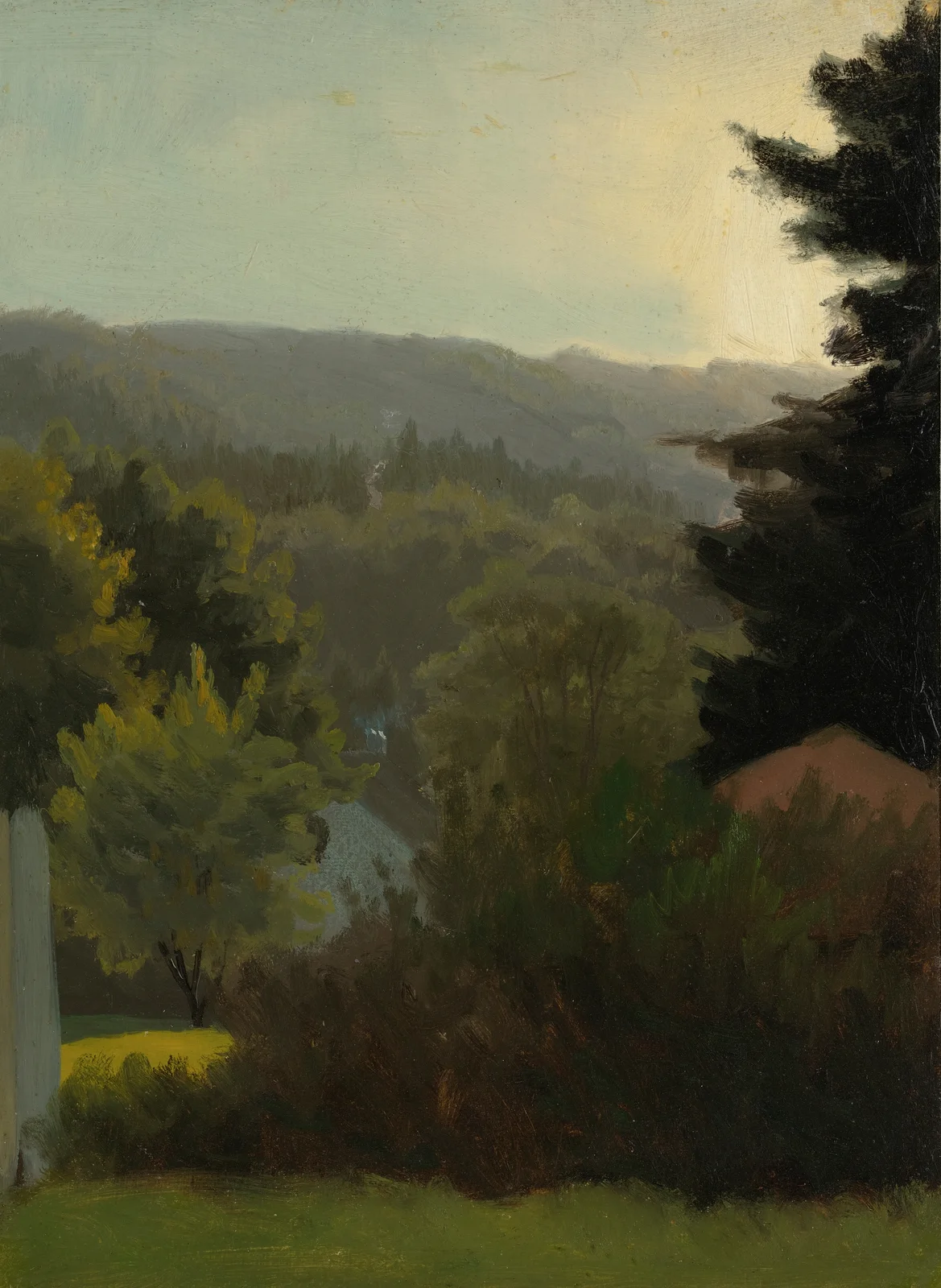 Forested Hills av Albert Bierstadt