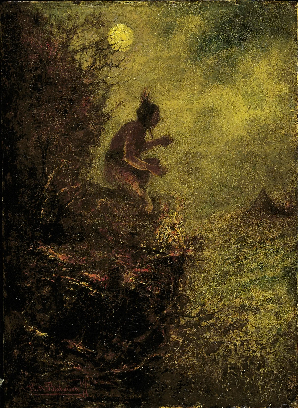 The Signal Fire av Ralph Albert Blakelock