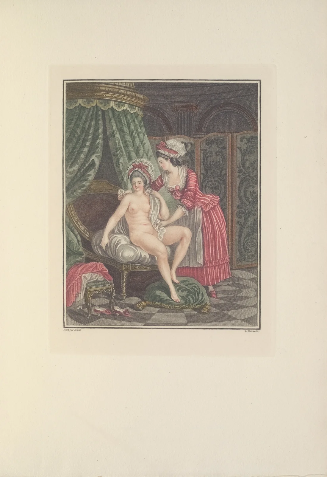 Le Bain (L. M. Bonnet after N. R. Jollain) av Albert Christophle