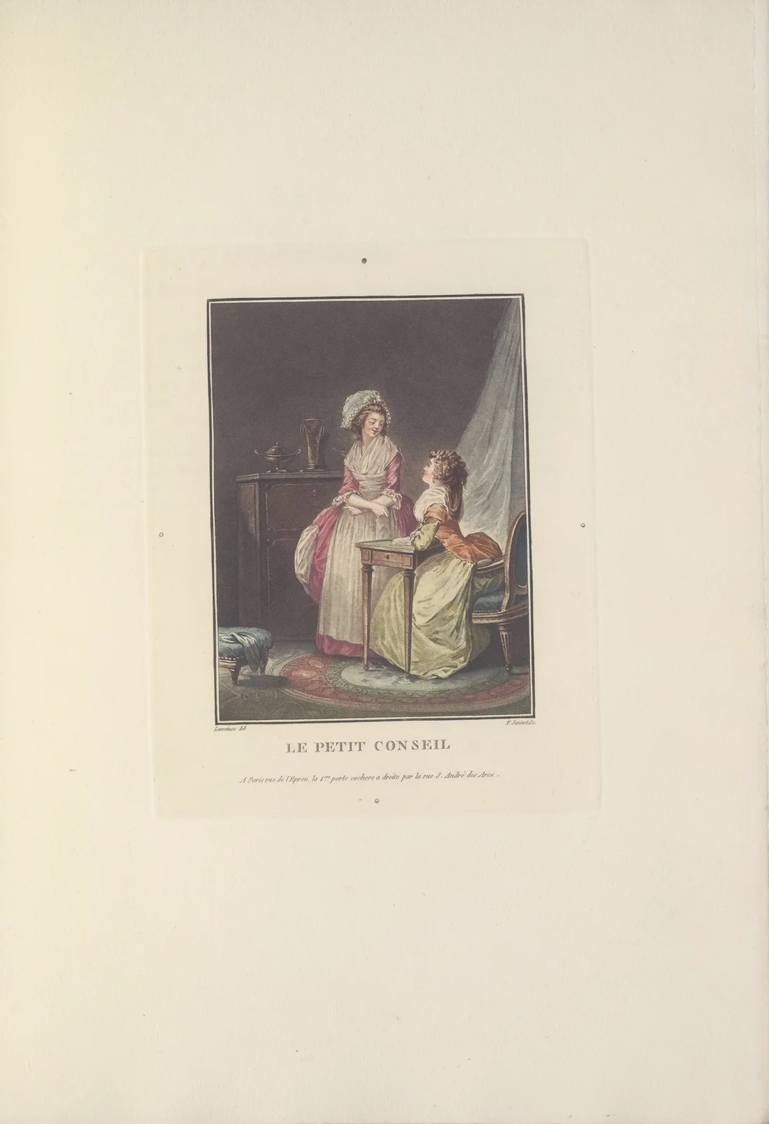 Le Petit Conseil (F. Janinet after N. Lavreince) av Albert Christophle