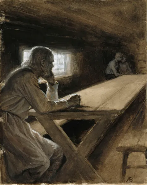 Cabin Interior From The Poem The Cloud’s Brother av Albert Edelfelt