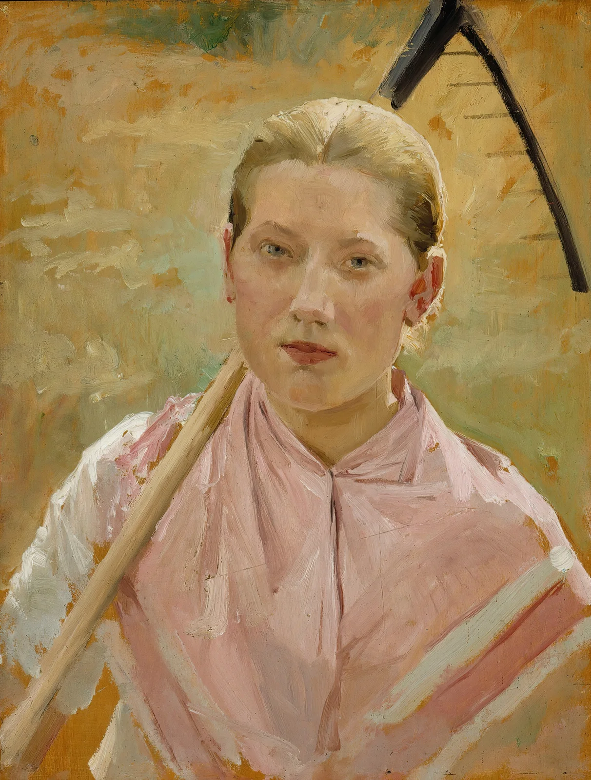 Girl With A Rake, Study For August av Albert Edelfelt