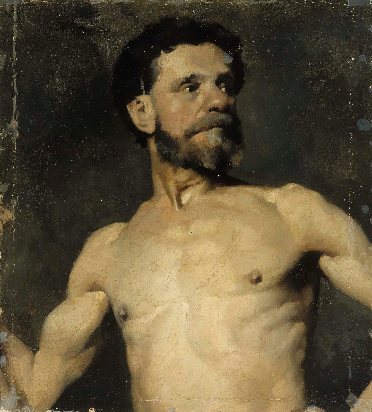Male Model, Study av Albert Edelfelt