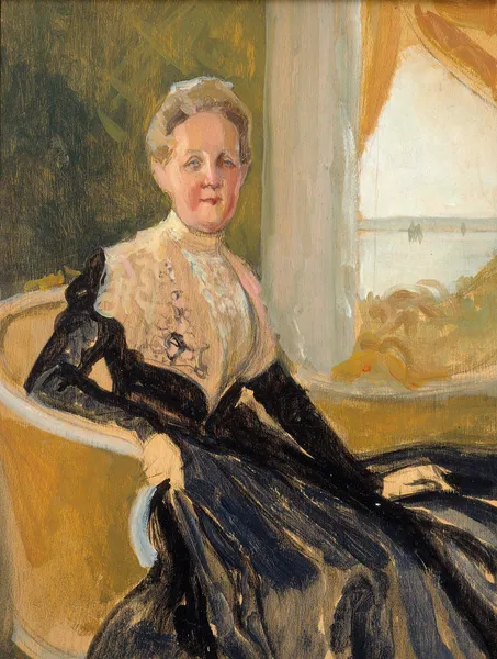 Portrait Of Countess Elisabeth Wachtmaister, Compositional Sketch av Albert Edelfelt