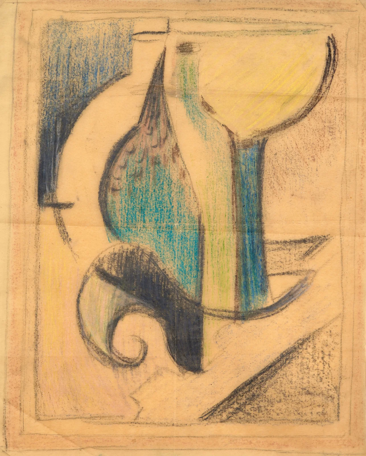Nature morte avec bouteille (étude) av Albert Gleizes