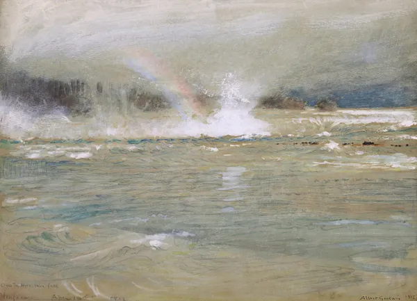 Over the Horseshoe Fall, Niagara av Albert Goodwin