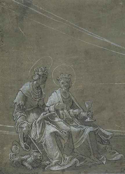 Die Heilige Margarete und die Heilige Barbara av Albrecht Altdorfer